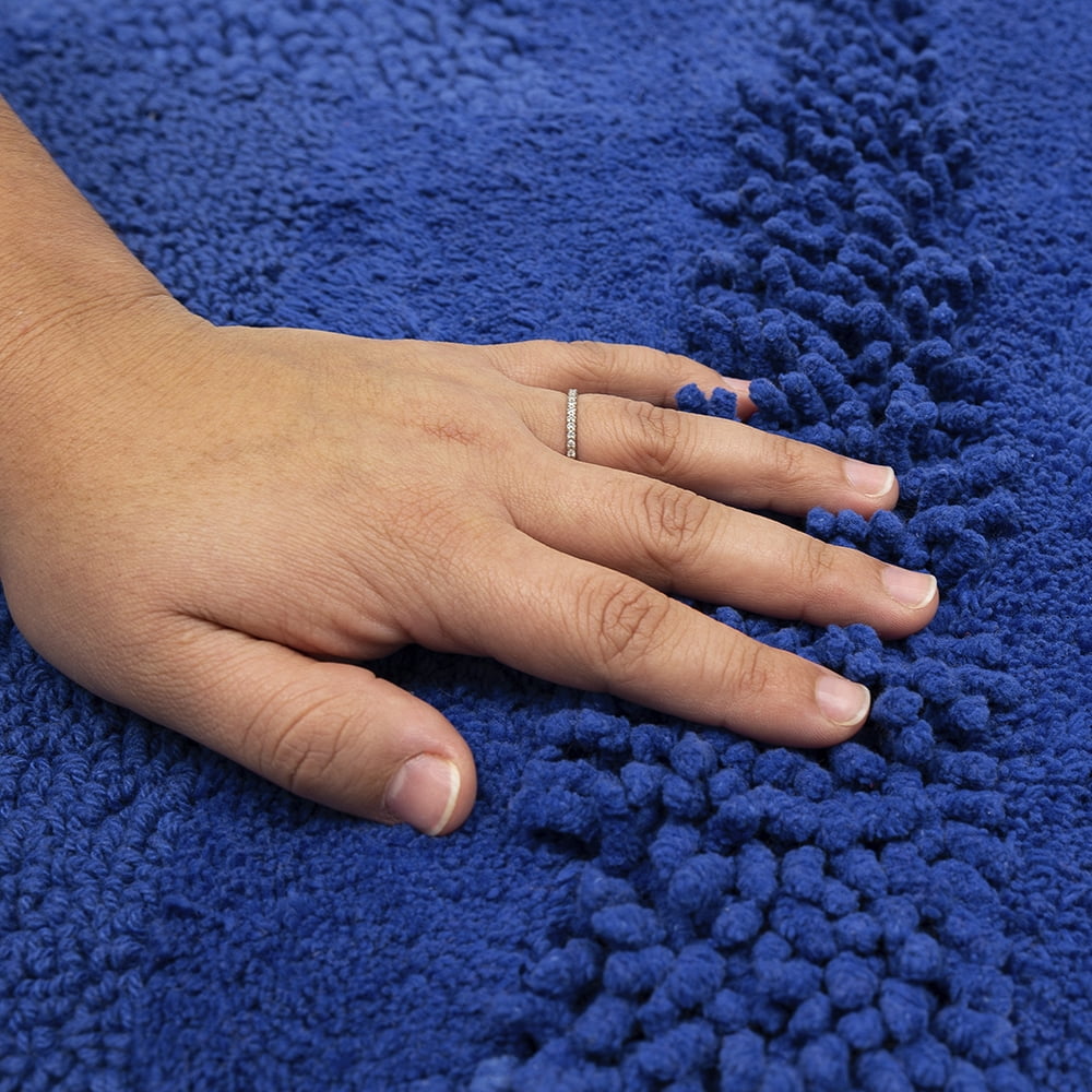 Mohawk Home Composition Cotton Bath Mat, Fiesta Cobalt, 1' 9" x 2' 10"