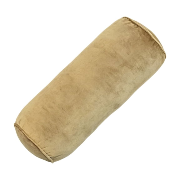 HOARBOEG Khaki Neck Roll Pillowcase with Zipper, Round Cylindrical Bolster Pillow Cover Only for Bedroom Living Room Sofa, Solid Color 16x6 Inch