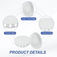 thumbnail image 3 of Uxcell Plastic Hole Plugs, Flush Type Round Plug Snap in Locking Covers White 50mm/2", 3 of 7