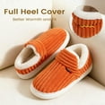 thumbnail image 5 of Drecage Womens Fuzzy Slippers Mens, Fleece Lined House Slipper for Ladies, Extra Plush Warm Indoor Outdoor Slippers with Heel Cover & Anti-slip Sole, Cozy Memory Foam Home Shoes, 5 of 11