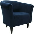 thumbnail image 2 of Mainstays Microfiber Bucket Accent Chair, Navy Blue, 2 of 7