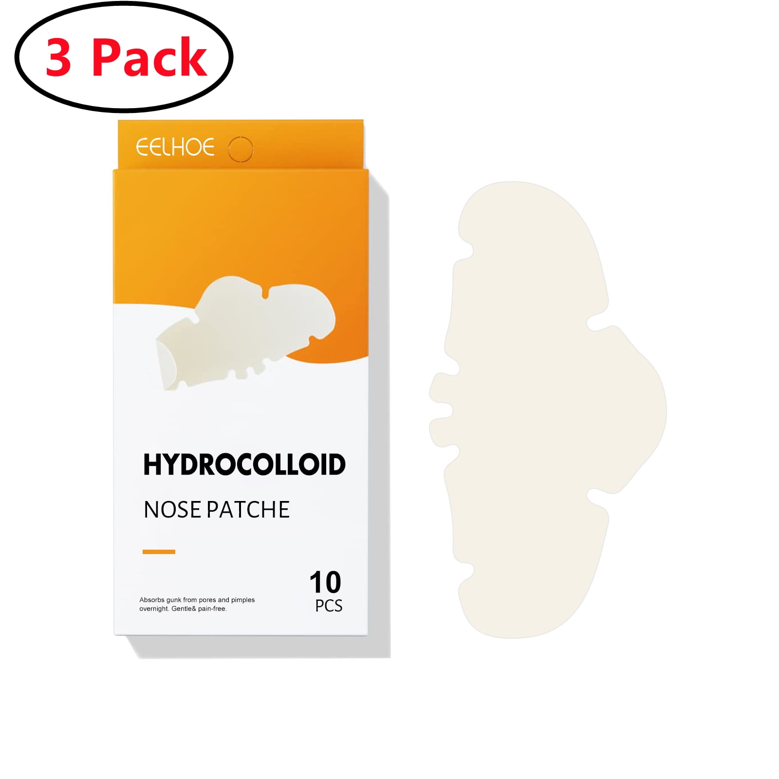 3 Pack Blackhead Nose Patchs Nose Acne Remover Strips Deep Cleansing Nose Pore Stickers for Use