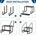 thumbnail image 4 of GloryStar Stable Heavy Duty RV Steps, Universal Stair Ladder with Handrail for Travel Trailers, Pools, and Trampolines, 4 of 7