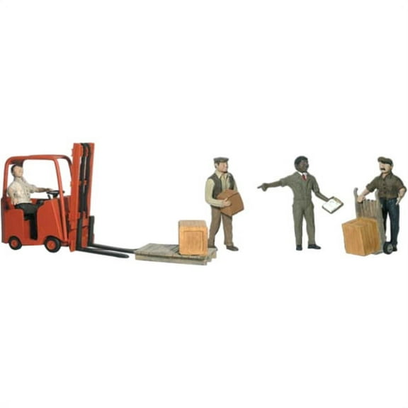 Woodland Scenics Workers and Forklift, O Scale