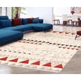 thumbnail image 2 of ECARPETGALLERY Modern Geometric Area Rug for Living Room Bedroom, Ivory Red Carpet, 3'11''x5'7'', 2 of 8