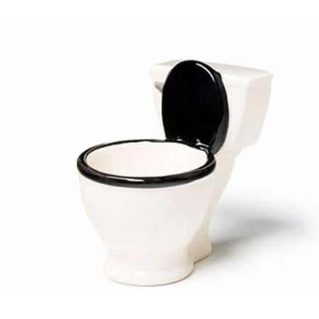 Office Warming Gifts White Ceramic Porcelain Toilet Shot Glasse/ Shots Cup/ Double Wall Glass/ Coins Container/ Funny Gift/ Office Decor/ Home D?cor ()