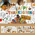 thumbnail image 5 of Thanksgiving Giant Coloring Poster Tablecloth Banner 30X72 Inch Large Paper For Activity Party Classroom Gift, Fun Creative Group Coloring Activity For Holiday Celebrations,, 5 of 5