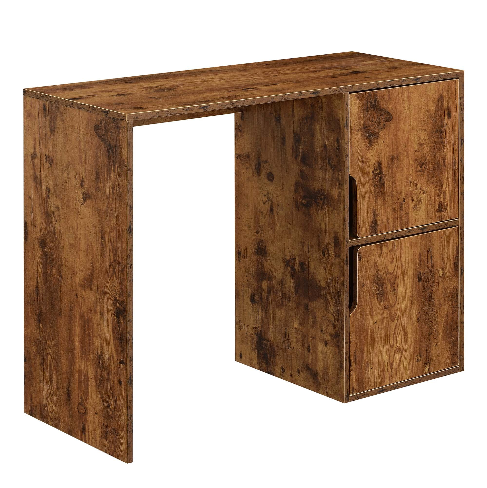 Convenience Concepts Designs2Go 29.50" Tall Student Desk with Storage Cabinets, Barnwood, All Ages