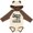 Natural & Brown w Ears, variant on Future Jet Skier Water Sports Boys or Girls Long Sleeve Baby Bodysuit