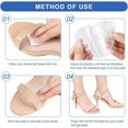 thumbnail image 5 of Plantilla de medio antepié, 8 piezas de plantillas de silicona autoadhesivas para zapatos de gran tamaño, almohadilla plantar, tacón alto, antideslizante, almohadilla para el antepié de día y noche,, 5 of 5