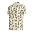 thumbnail image 3 of Daiia Hohey Bee Golden2 Pattern Men’s Polo Shirts,Solid Deck Shirt,Classic Fit, Breathable Cotton Polo for Casual and Sport Wear-X-Large, 3 of 9