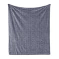 thumbnail image 1 of Feather Soft Flannel Fleece Throw Blanket, Bohemian Themed Pattern with Outline Hippie Item as Horizontal Lines, Cozy Plush for Indoor and Outdoor Use, 70" x 90", Purpleblue White, by Ambesonne, 1 of 5