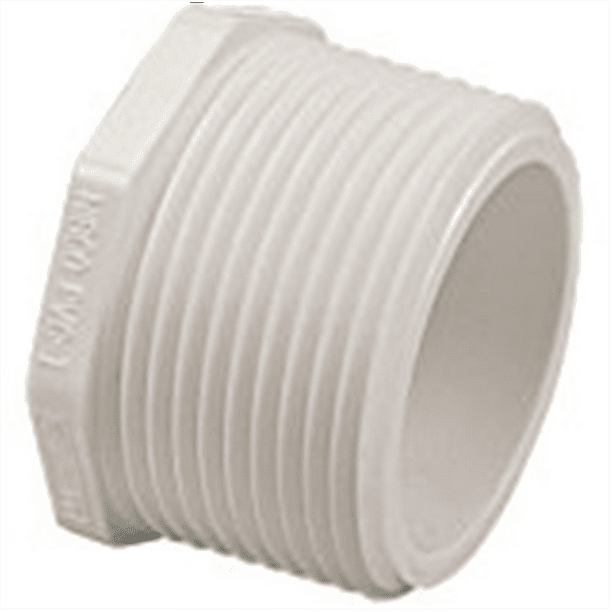 NIBCO 450 Series PVC Pipe Fitting, Plug, Schedule 40, 3/4" NPT Male