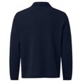 thumbnail image 5 of Men's Solid Color Waffle Knit Quarter Zip Pullover Long Sleeve Polo Sweater Slim Fit Casual Tops, M, 5 of 5
