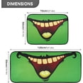 thumbnail image 2 of SKYSONIC Laughing Zombie Monster Kitchen Mats Set of 2 Green Floor Runner Rug Anti Fatigue Non Slip Comfort Mat 19.7x27.6 Inch + 19.7x47.2 Inch for Living Room Laundry Room Hallway, 2 of 7