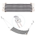 thumbnail image 5 of Uxcell Foot Hammock Under Desk, Adjustable Foot Rest Sling with Hooks Portable Desk Footrest, Black White Style 1, 5 of 6