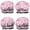 Pioneer Flower Floral-2, variant on Shower Caps,Pioneer Flower Floral Print Pattern Waterproof Shower Cap for Women 4 Pieces,Double Reusable Hair Cover for Shower PEVA Elastic Stretch Hem