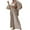 Beige, variant on qolati Womens 2 Piece Outfits Cotton Linen Casual Elastic Wide Legs Pants Oversized Cardigan Lounge Sets 2023 Trendy High Waisted Vacation Suits