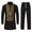 Black, variant on Stamzod Men's Luxury Sets Clearance Ethnic Style Printed Slim Fitting Long Sleeved Dashiki Pants Two-Piece Set