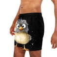 thumbnail image 6 of BRGZLK Mens Beach Shorts Summer Drawstring Waist Funny Cute Animal Expression Printing Summer Swim Trunks Novelty Beachwear Sports Vacation Shorts with Pockets, 6 of 6