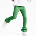thumbnail image 6 of Karoyedx Leggings for Girls Cotton Toddler and Baby Girls Cotton Leggings Pants Full Length Basic Leggings Stretchy Legging Tight Pants Dark Green Size,11-12Y, 6 of 8
