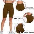 thumbnail image 5 of Women's Seamless High Waisted Biker Shorts, Tummy Control Compression Yoga Workout Shorts, Butt Lifting Contour Athletic Gym Running Shorts, 5 of 7