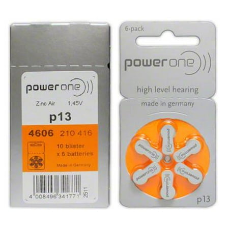 P13 Battery for BHA-702/BHA-902 Hearing Amplifier, Pack of Sixty