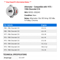 thumbnail image 2 of Alternator - Compatible with 1975 - 1986 Chevy C10 1976 1977 1978 1979 1980 1981 1982 1983 1984 1985, 2 of 3