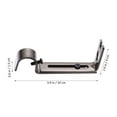 thumbnail image 4 of EeaseCA 2 PCS 19.05mm Adjustable Curtain Rod Curtain Pole Holder Curtain Drapery Rod Brackets (Coffee), 4 of 8