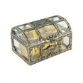 thumbnail image 1 of Plastic Treasure Chest Pirate Keepsake Jewelry Organizer Toy Transparent Vintage Decorative Storage Box, 1 of 8