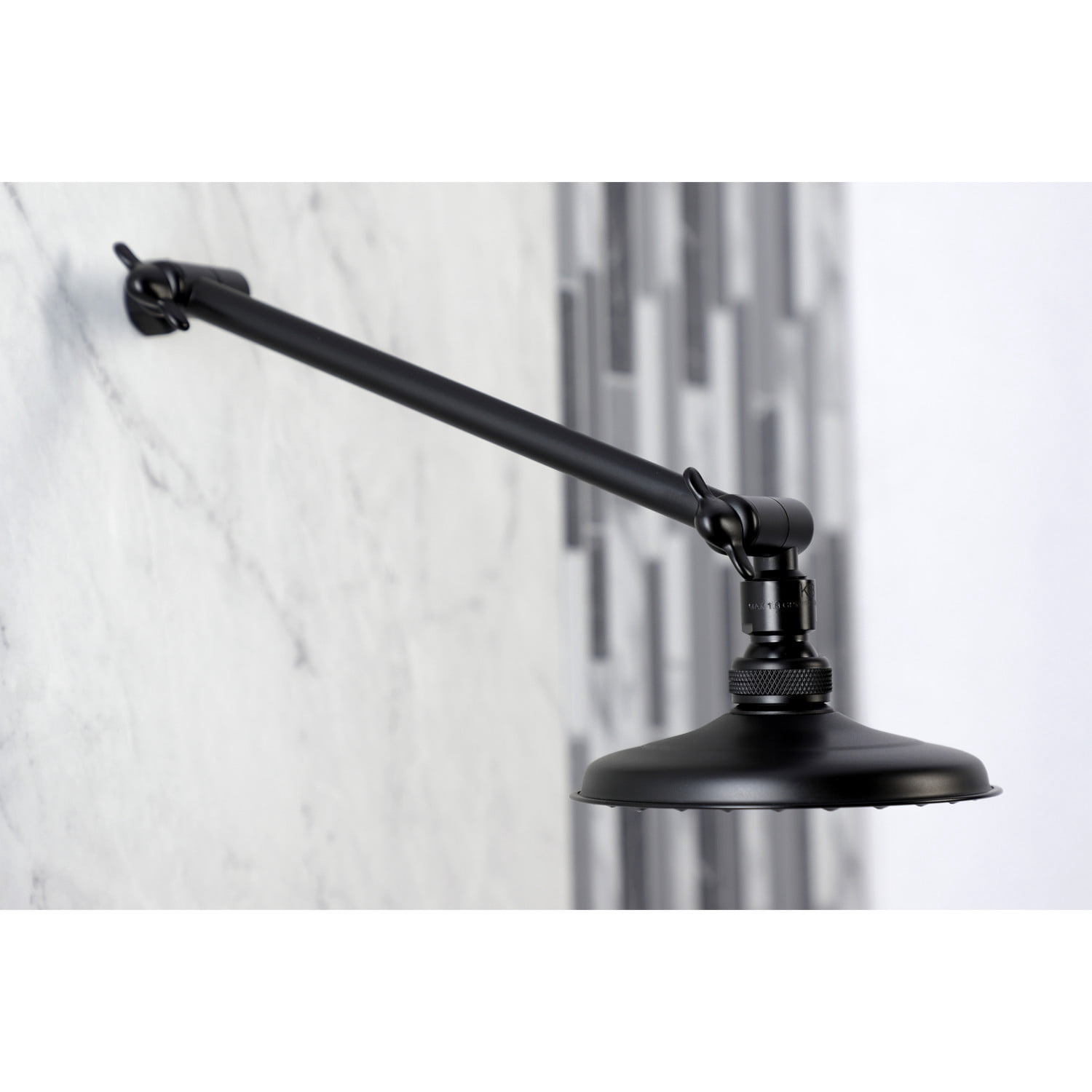 Kingston Brass K135K0MB Victorian 5-1/4 in. Showerhead with 10 in. Shower Arm, Matte Black
