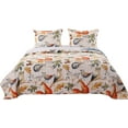 thumbnail image 4 of Greenland Home Fashions Willow Woodlands Reversible Quilt Set, Natural, 3-Piece Full/Queen, 4 of 5