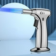 thumbnail image 4 of Windproof Blue Flame Butane Torch Lighter, Refillable Turbo Torch with Adjustable Flame for Outdoor BBQ, Baking, and Metal Heating, 1300°C High Temperature, Alloy Body, 4 of 4