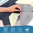 thumbnail image 3 of Yayeee Kitchen Curtains Tier Pair Light Filtering 27"x36" Rod Pocket Short Cafe Window Panel, Black Cubes, 3 of 7