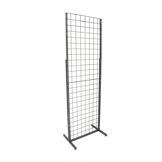 FixtureDisplays® Metal Stand Gridwall Display Sturdy Metel Wire Merchandiser Rack Floor Stand Display for Apparel Bags etc 10054+15809