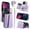 Purple, variant on ELEHOLD Wallet Case for iPhone 13, PU Leather Flip Case with Crossbody & Wrist Strap,Full Protection Case with Card Slots & Kickstand,Black