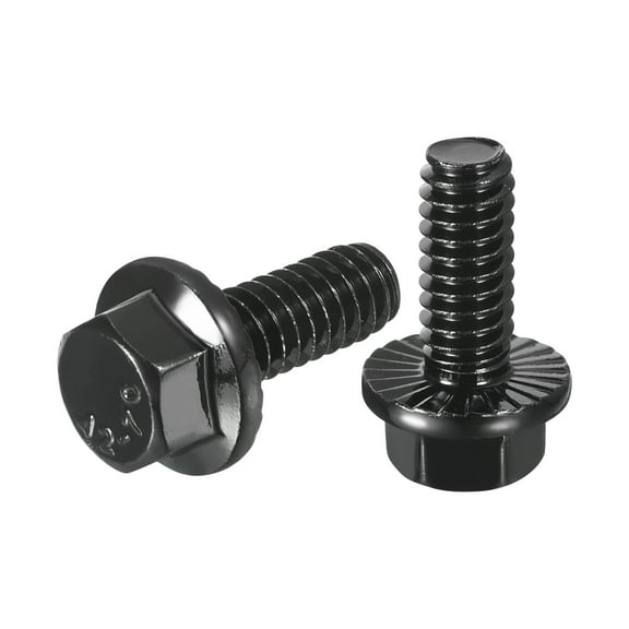 10Pack 1/4-20 x 5/8" Flanged Hex Head Bolts, 304 Stainless Steel Hexagon Screws