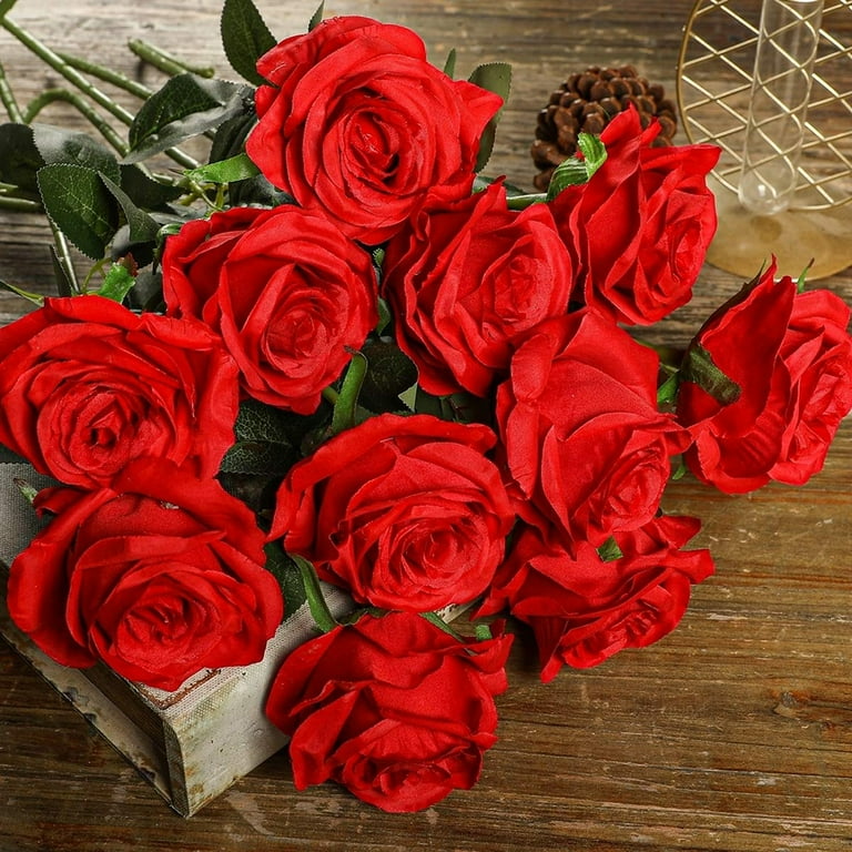 Red fake sales roses