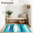 thumbnail image 3 of ODIKA 6' x 9' Machine Washable Non-Slip Area Rug, Contemporary Waves High Traffic Rug, Blue, 68082, 3 of 7