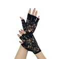 thumbnail image 2 of Pxiakgy Sunblock Lace Floral Wedding Tea Party Vintage Fingerless Mesh Gloves for Bridal Prom 1 Pair Women's Lace Gloves Fingerless Gloves Bridal Prom Gloves for Wedding Costume Accessories Black, 2 of 8