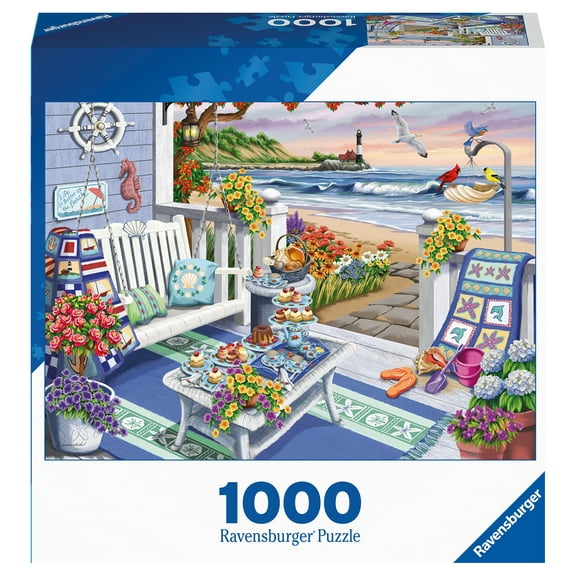 Ravensburger Cozy Puzzle Series - Seaside Happiness, 1000 Piece Jigsaw Puzzle