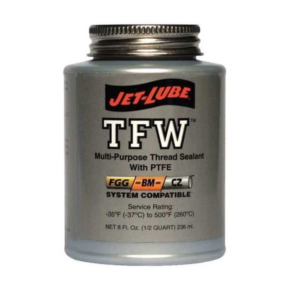 Jet-Lube Pipe Thread Sealant,8 fl oz,White 24002