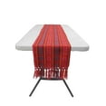 thumbnail image 4 of Mexican Textile – Green Woven Table Runner, Tablecloth, or Backdrop with Fringe, 4 of 4