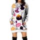 thumbnail image 3 of Vestido de mujer transfronterizo de Europa y Estados Unidos con capucha larga y holgada con estampado de calaveras para Halloween, 3 of 5