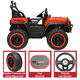 thumbnail image 4 of Montable Electrico Camioneta 4x4 para Niños Bluetooth Luces Led Control Remoto Batería 12v - Rojo, 4 of 8