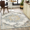 thumbnail image 3 of Mark&Day Area Rugs, 7x9 Gard Traditional Sky Blue Area Rug, Grey Blue Yellow Carpet for Living Room, Bedroom or Kitchen (6'7" x 9'), 3 of 8