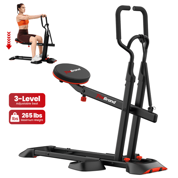 FasBrand Deep Squat Machine for Home, Workout Equipment for Legs, Glutes and Core, Guided Squat Protects Knees, Easy Assemble, 3-Level Adjustable Seat, Lower Body Trainer for Home Gym