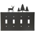 thumbnail image 1 of 8.25 Inch Deer and Pine Quadruple Switch Cover, 1 of 2