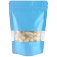 thumbnail image 2 of Matte Metallic Color With Frosted Window Display Stand-Up Resealable Bags, 2 of 6