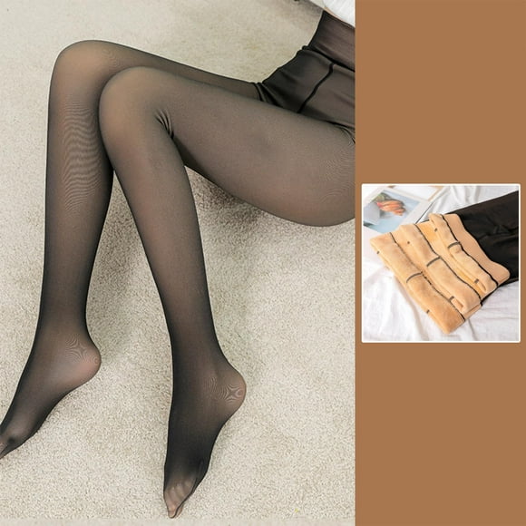 Medias con , mallas para mujer, pantimedias térmicas, medias translúcidas falsas, opacas, de cinturo , ajustadas cálidas para invierno negro con pies Macarena pantimedias mujer